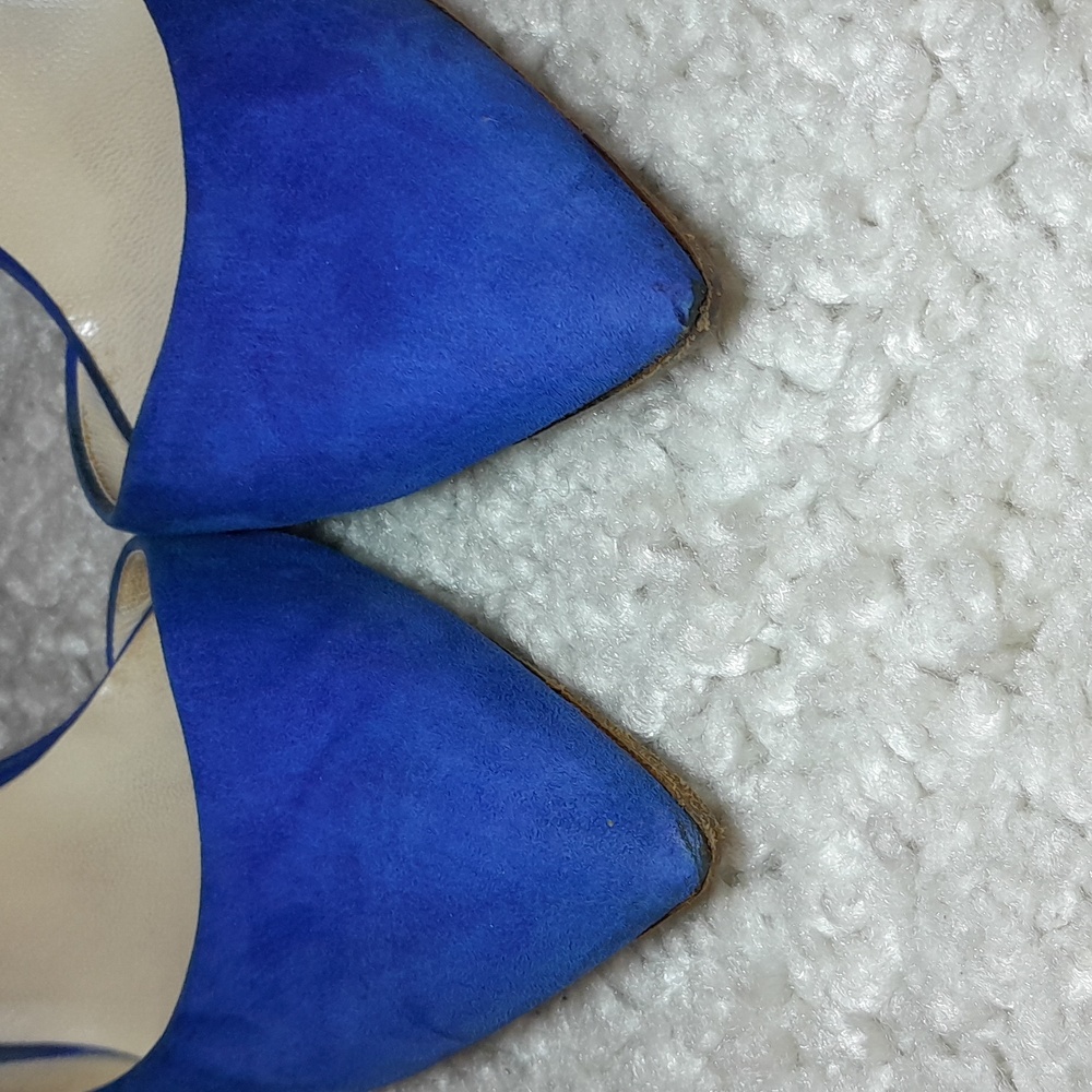 BRAIN ATWOOD BLUE Suede D Orsay Pumps Size 39.5 Euro - Picture 6 of 17